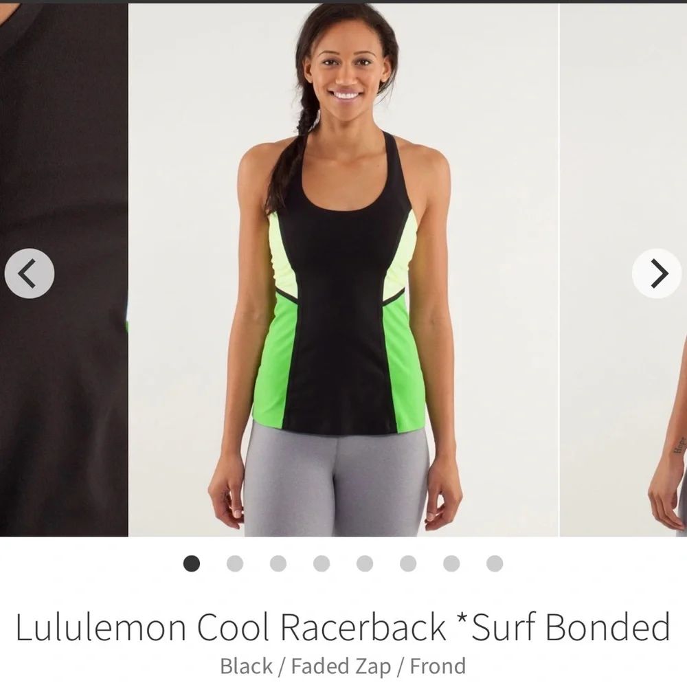 Lululemon Cool Raceback Tank Surf Bonded Size 8 - Picture 10 of 10